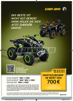 Can-Am Outlander und Renegade Zubehör Aktion